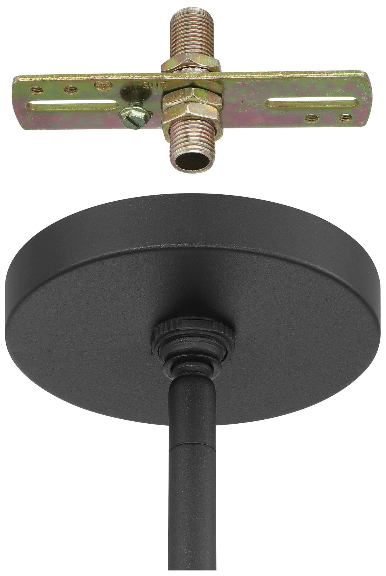 Image 5 Thesis Tremolo 60" 2 Light Black and Champagne Gold Linear Chandelier more views