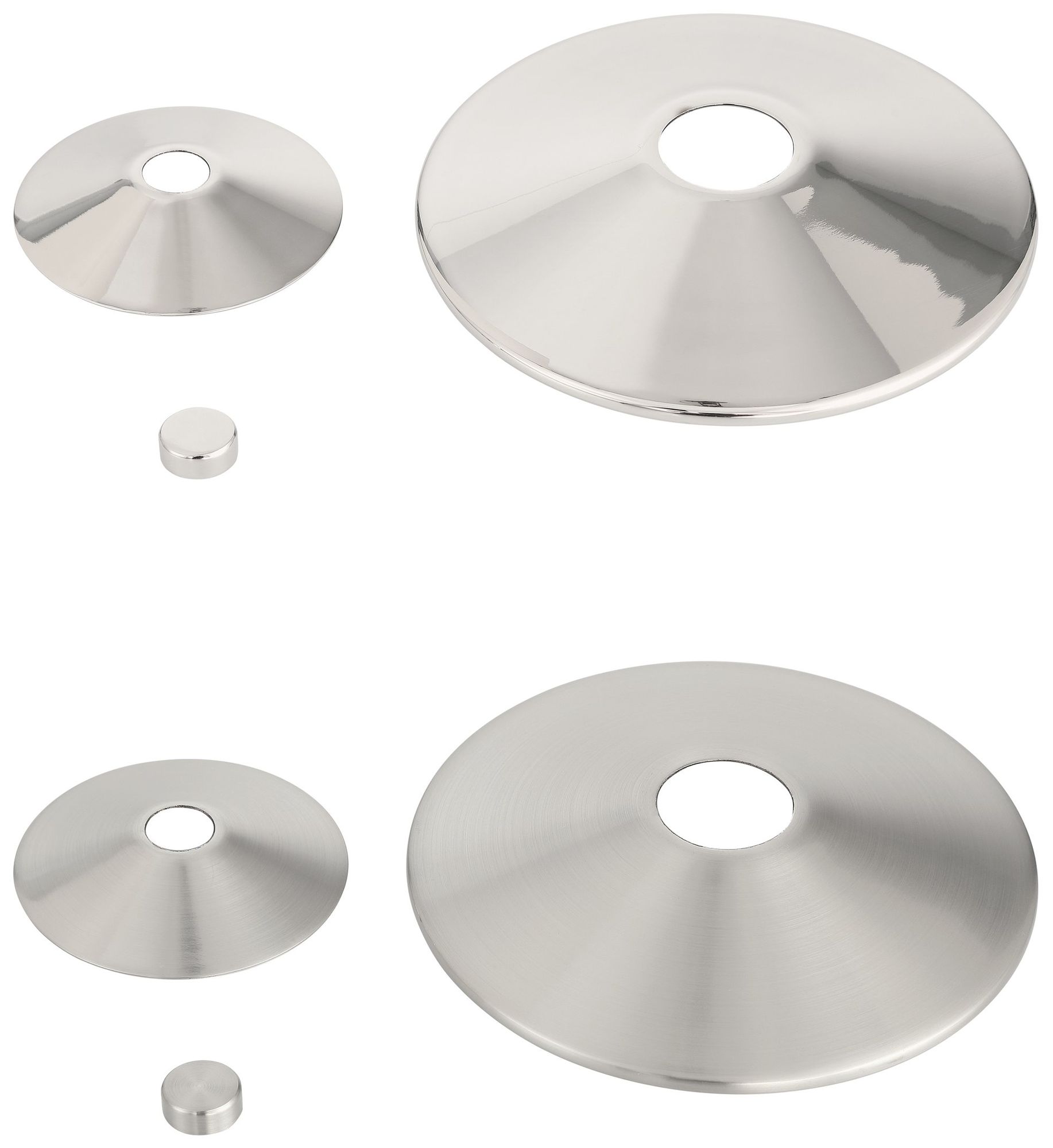 Image 7 Thesis Tremolo 7" Br. Nickel / Polished Nickel Vanity Light - Etched Glass more views