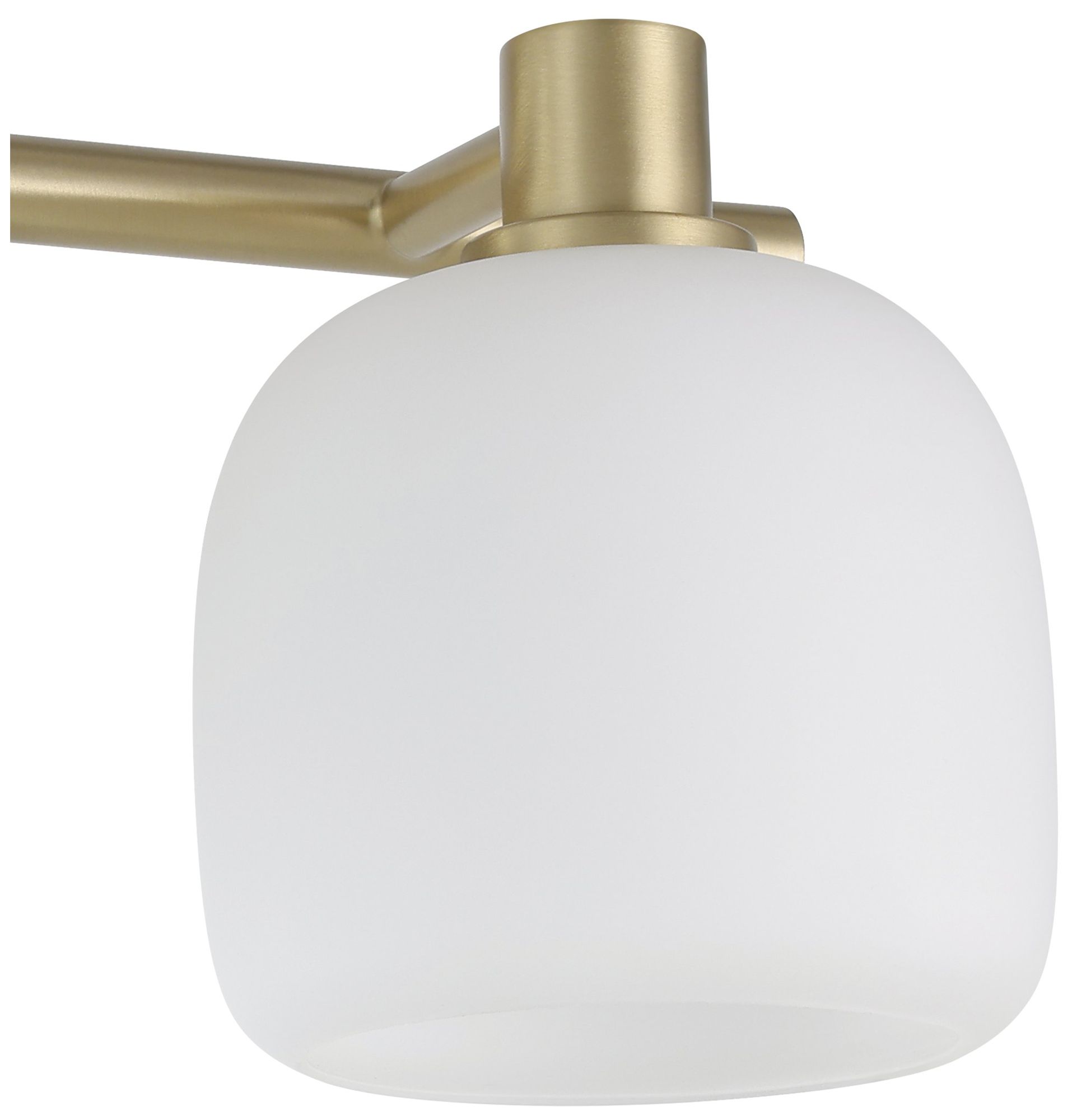 Image 5 Thesis Valentina 15" Br. Nickel Vanity Light w/ Etched Opal Glass Shades more views
