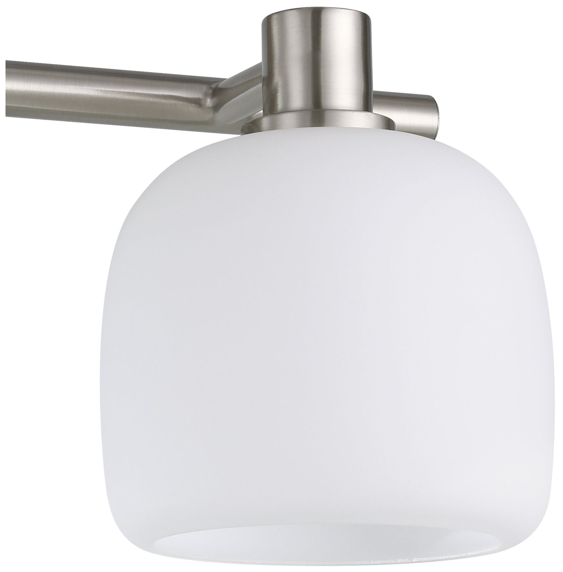 Image 5 Thesis Valentina 15" Br. Nickel Vanity Light w/ Etched Opal Glass Shades more views