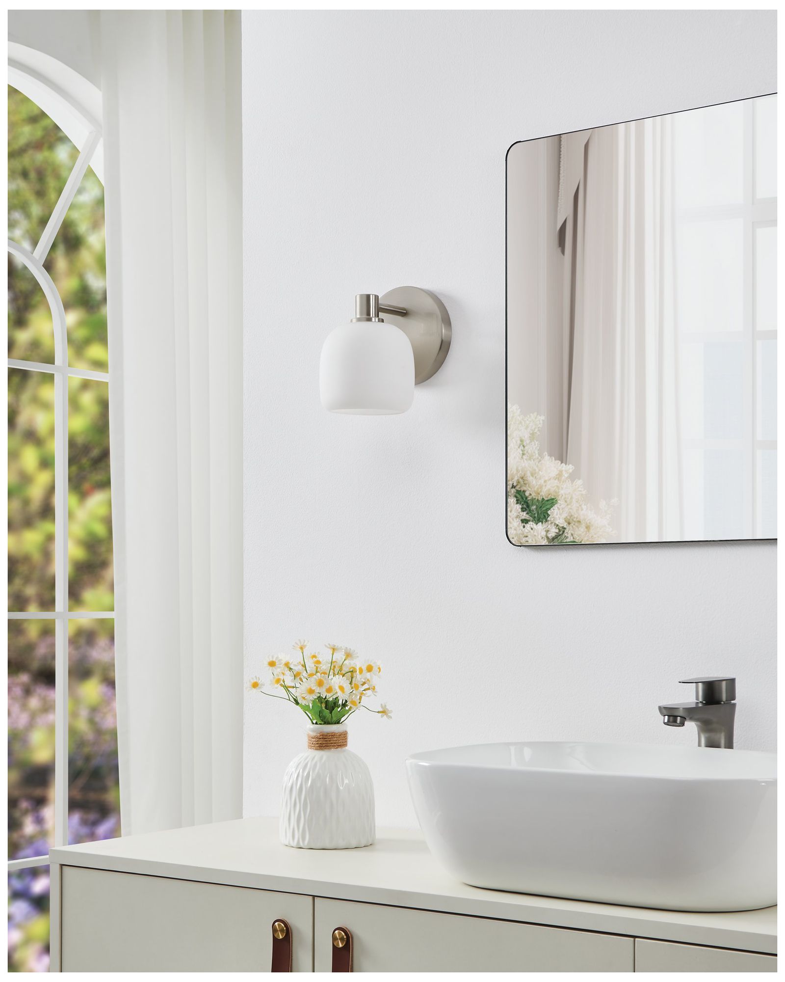 Thesis Valentina 24" Champagne Gold Vanity Light w/ Etched Opal Glass