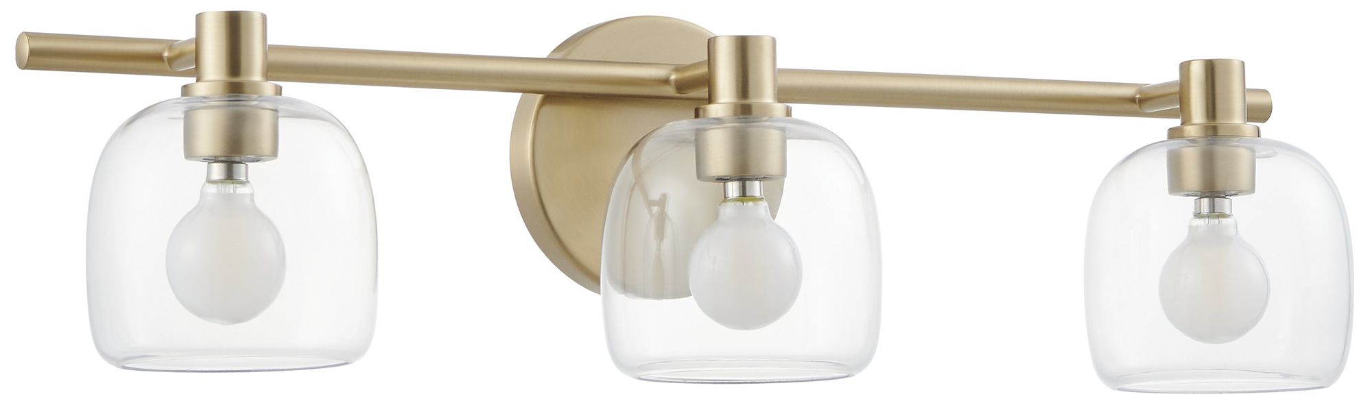 Image 3 Thesis Valentina 24 in. Champagne Gold Vanity Light - Clear Glass Shades more views