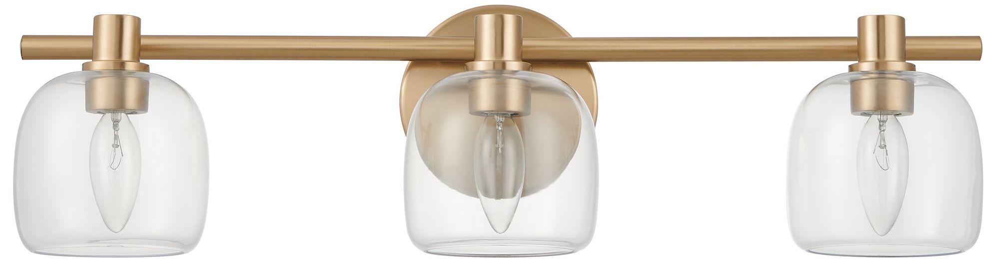 Image 5 Thesis Valentina 24 in. Champagne Gold Vanity Light - Clear Glass Shades more views