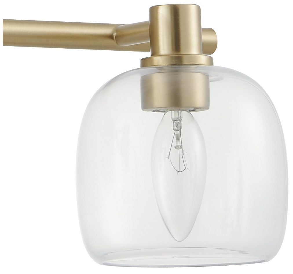 Image 7 Thesis Valentina 24 in. Champagne Gold Vanity Light - Clear Glass Shades more views
