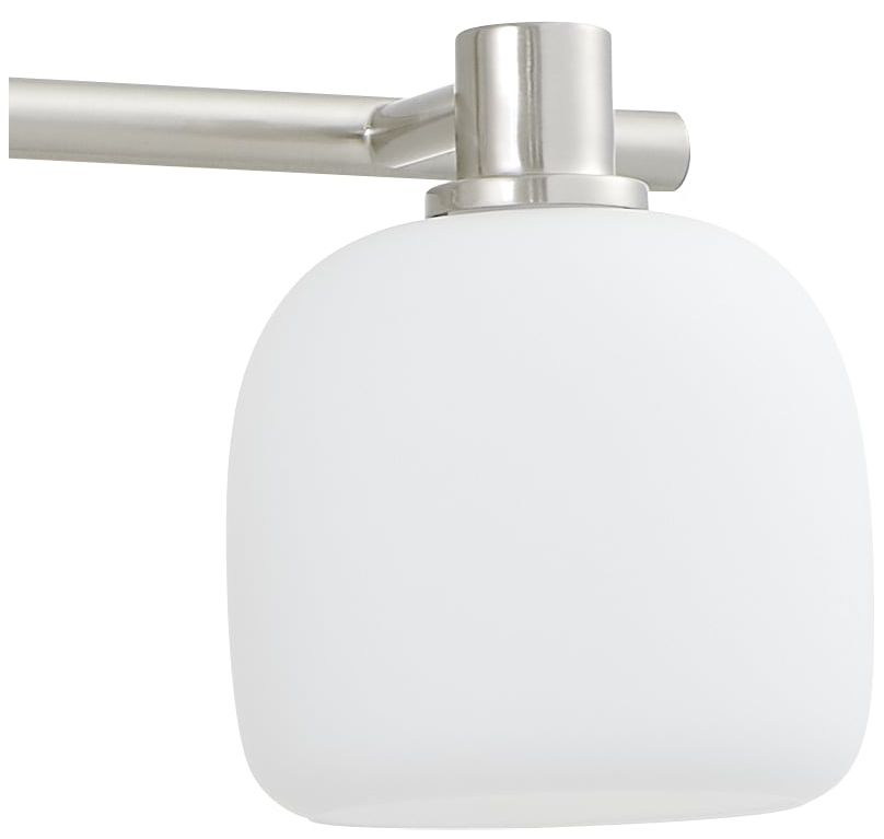 Image 5 Thesis Valentina 30" Brushed Nickel Vanity Light, Etched Opal Glass Shades more views