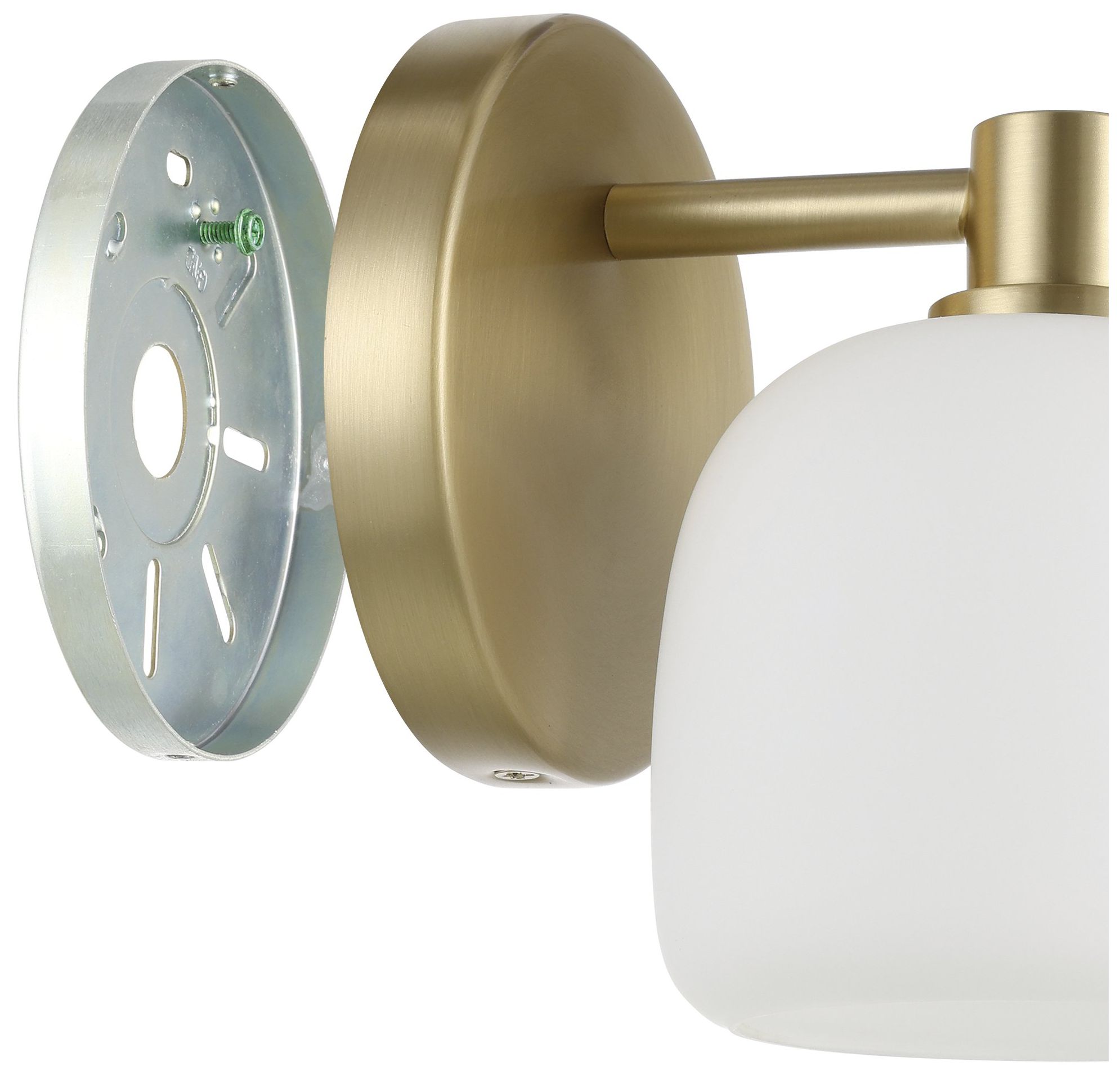 Image 6 Thesis Valentina 5" Champagne Gold Vanity Light w/ Etched Opal Glass more views