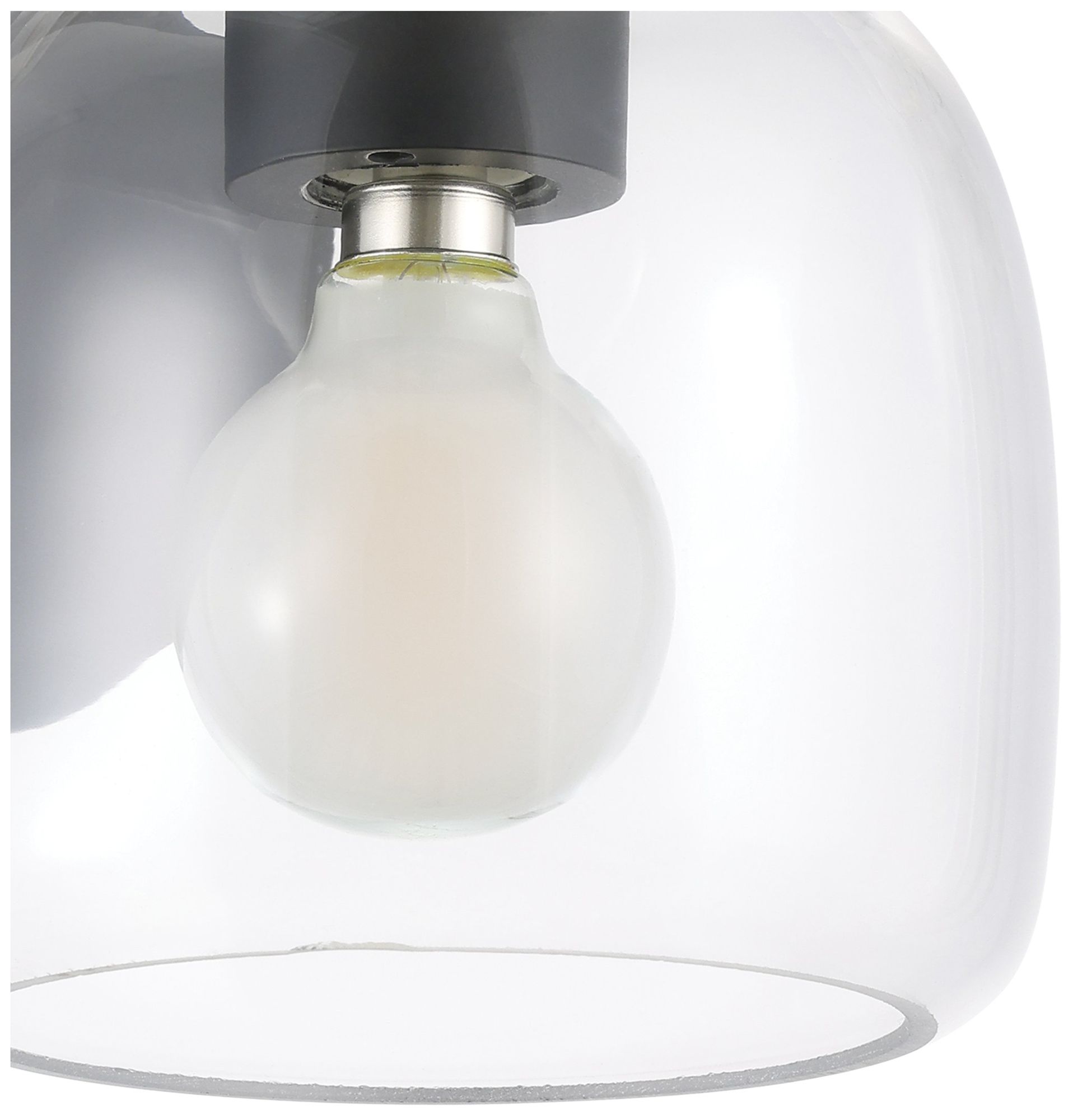 Image 7 Thesis Valentina 5-inch Matte Black Vanity Light with Clear Glass Shade more views