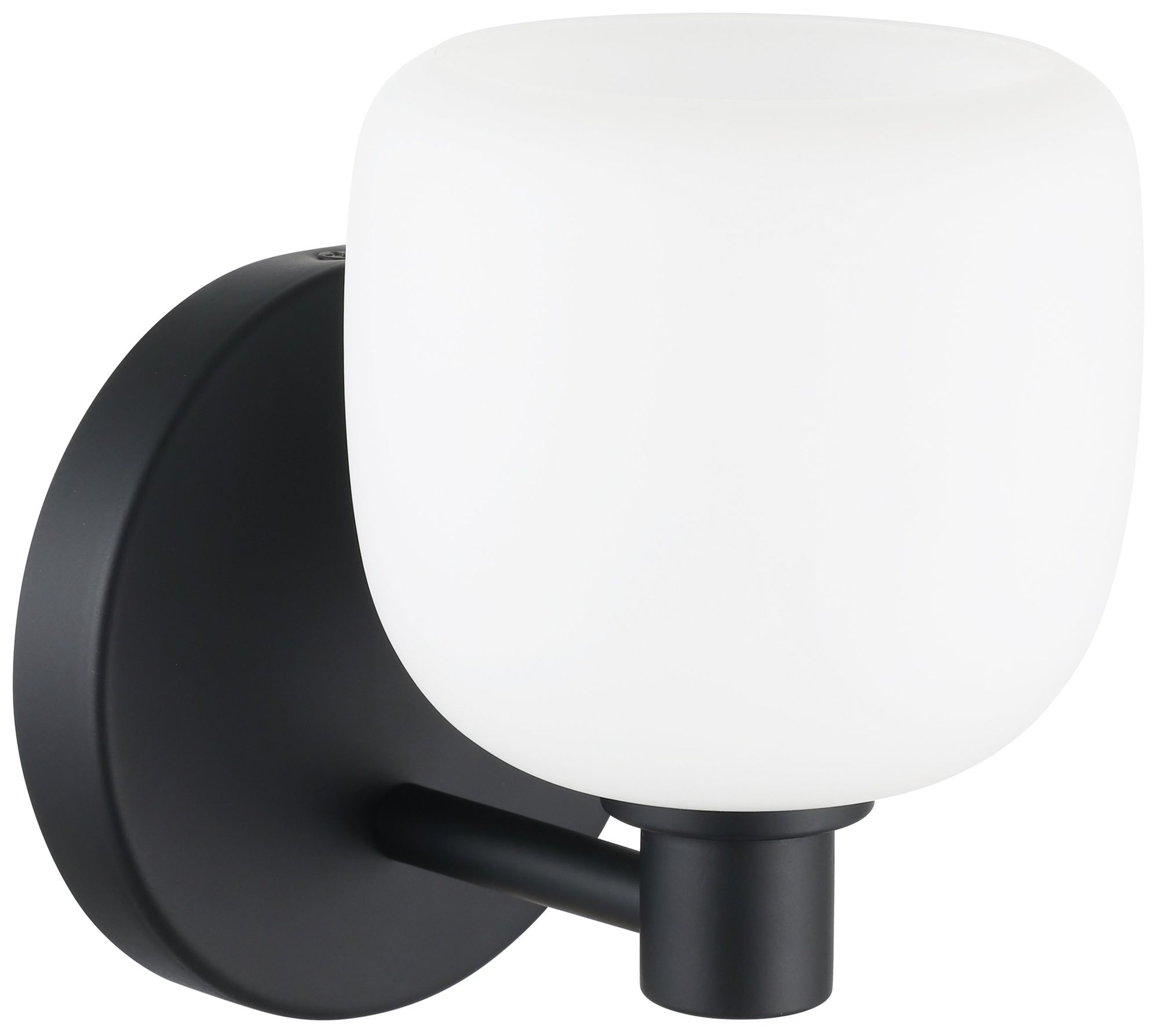 Image 3 Thesis Valentina 5" Matte Black Vanity Light w/ Etched Opal Glass Shade more views