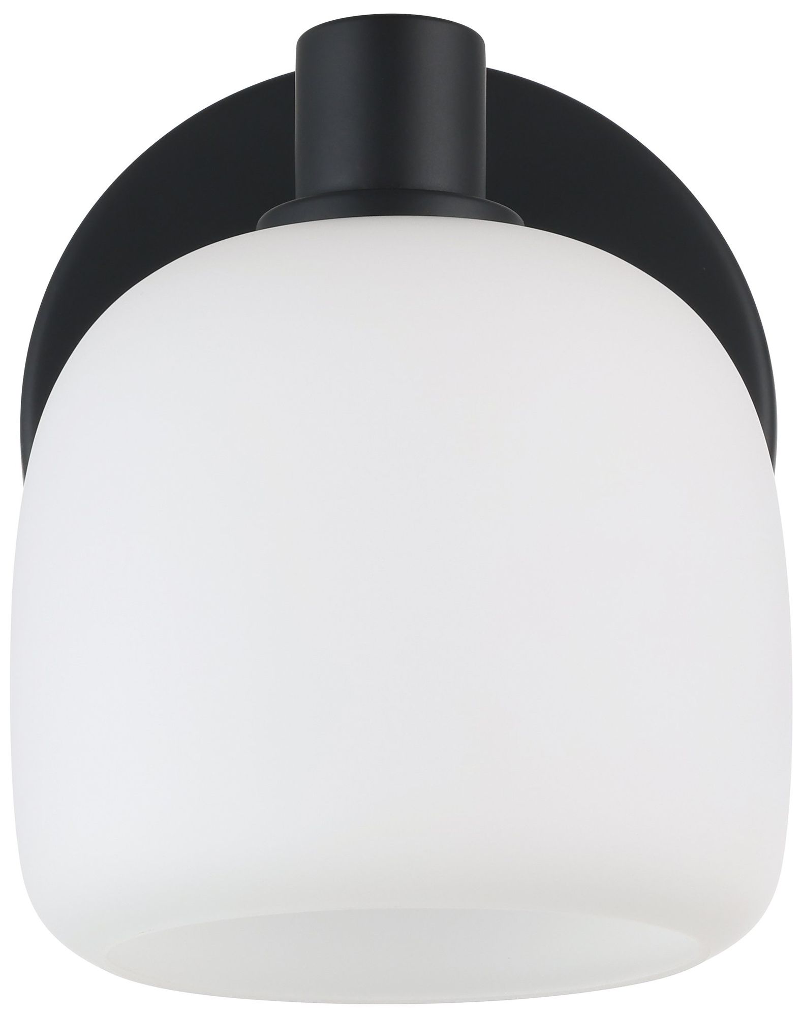 Image 4 Thesis Valentina 5" Matte Black Vanity Light w/ Etched Opal Glass Shade more views