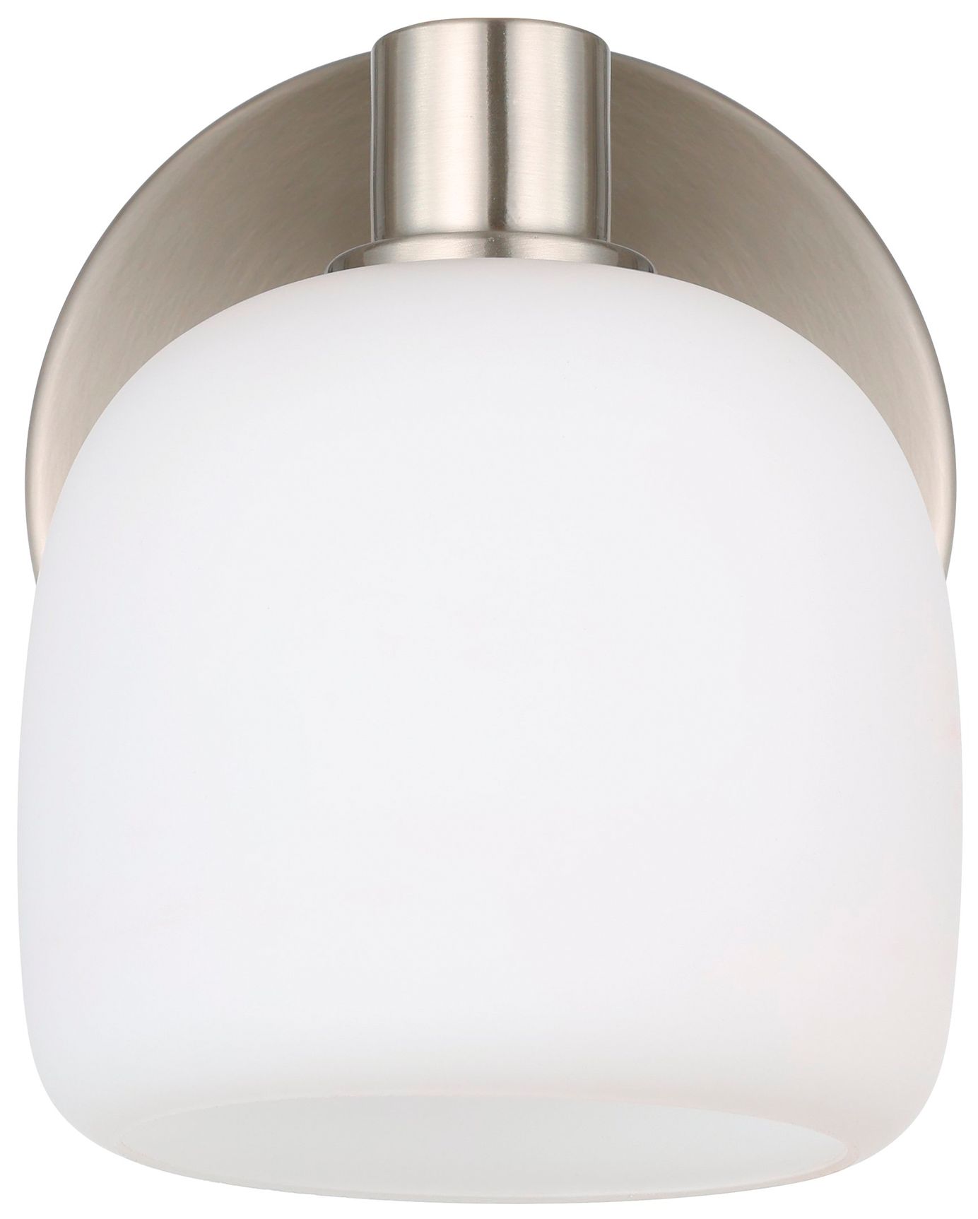 Image 4 Thesis Valentina 6.5"H Brushed Nickel Wall Light w/ Etched Opal Glass more views
