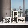 2_Thetis 19 1/2" High Black and Ivory Ceramic Decorative Vase more views