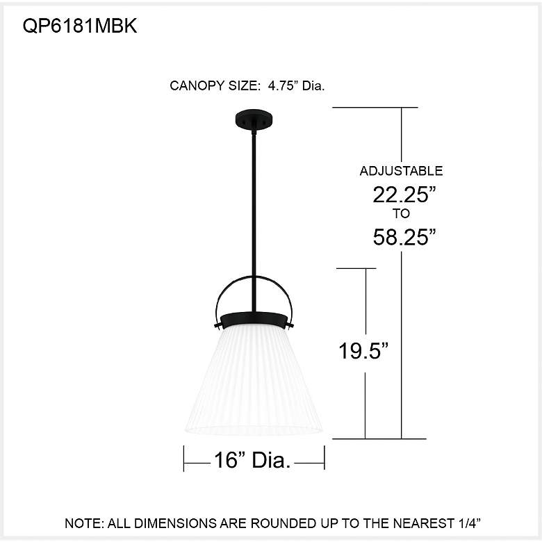 Image 7 Thibault 1-Light Matte Black Pendant Light more views