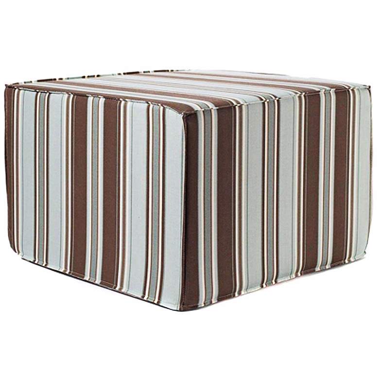 Image 1 Thick Stripes Outdoor Square Spa Ottoman