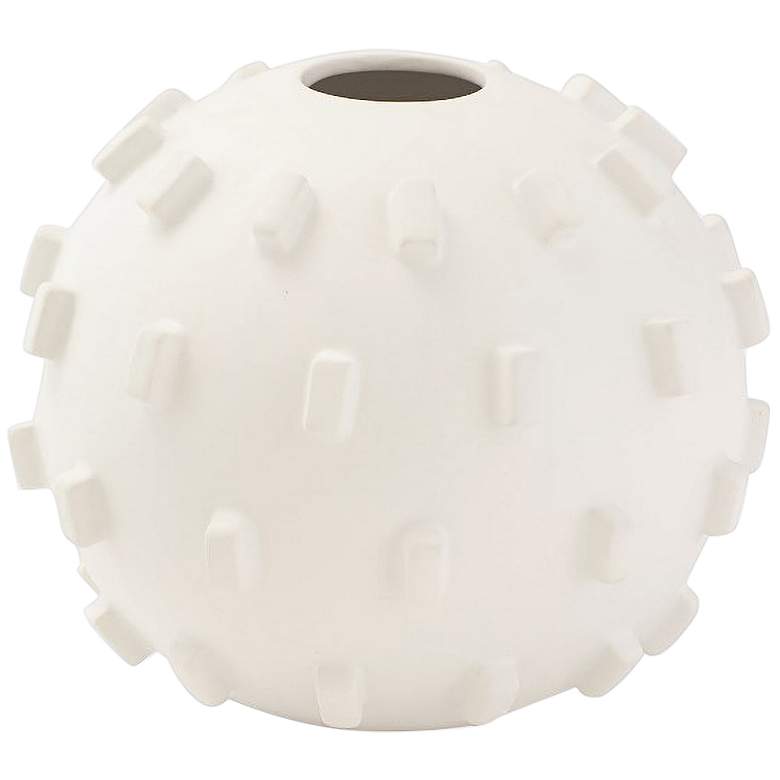 Image 1 Thielo Matte White Ceramic 7 " Wide Decorative Vase