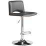 Thierry Adjustable Swivel Barstool in Walnut Finish with Gray Faux Leather