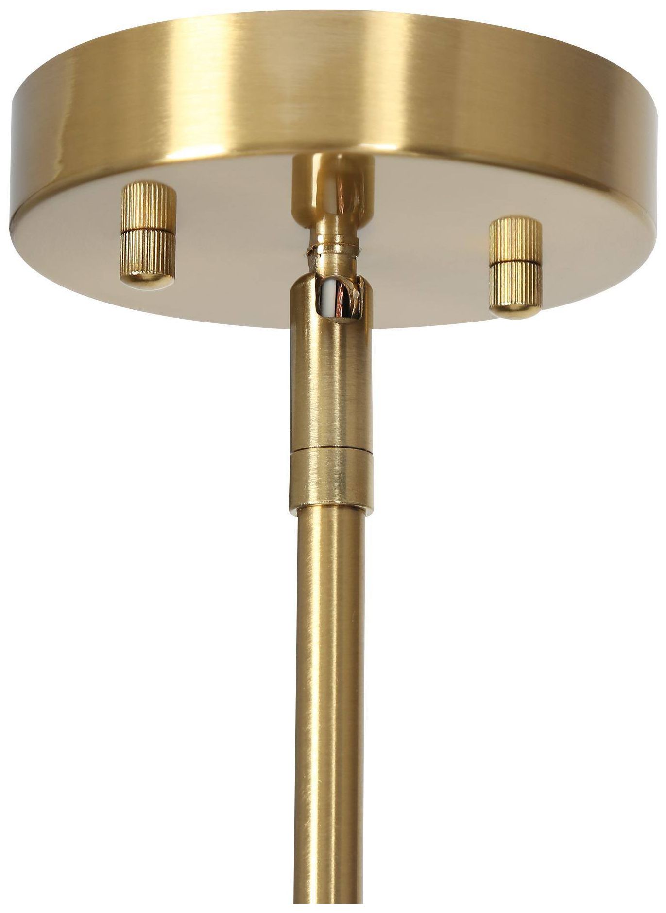 Thimble 26"W 5-Light Brass Glass Sputnik Chandelier