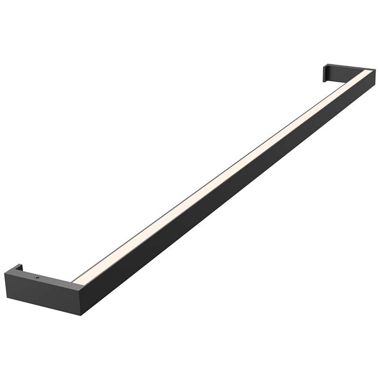 Image 1 Thin-Line 36" Wide 2-Light Satin Black LED Wall Bar