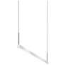 Thin.Line 36" Wide Bright Satin Aluminum Two-Sided LED Pendant