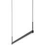 1_Thin-Line 36"W Black One-Sided LED Kitchen Island Pendant