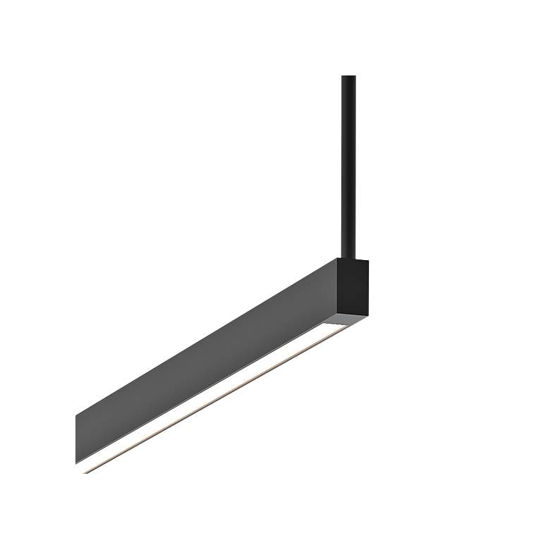 Image 2 Thin-Line 36"W Black One-Sided LED Kitchen Island Pendant more views