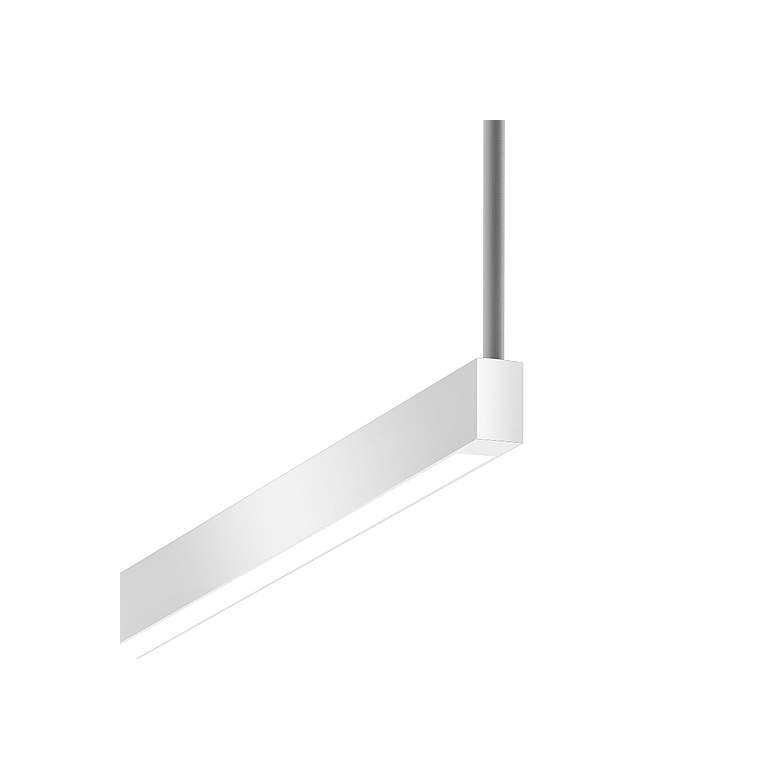 Image 2 Thin-Line™ 36"W Satin Aluminum One-Sided LED Pendant more views