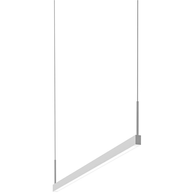 Image 1 Thin-Line 36"W White Two-Sided LED Kitchen Island Pendant