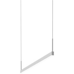 Thin-Line 36&quot;W White Two-Sided LED Kitchen Island Pendant