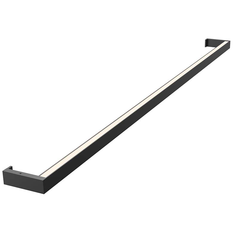 Image 1 Thin-Line 48" Wide 2-Light Satin Black LED Wall Bar