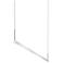 Thin-Line 48" Wide Bright Satin Aluminum Two-Sided 2700K LED Pendant