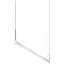 Thin.Line 48" Wide Bright Satin Aluminum Two-Sided 3500K LED Pendant
