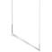 Thin-Line 48" Wide Bright Satin Aluminum Two-Sided LED Pendant
