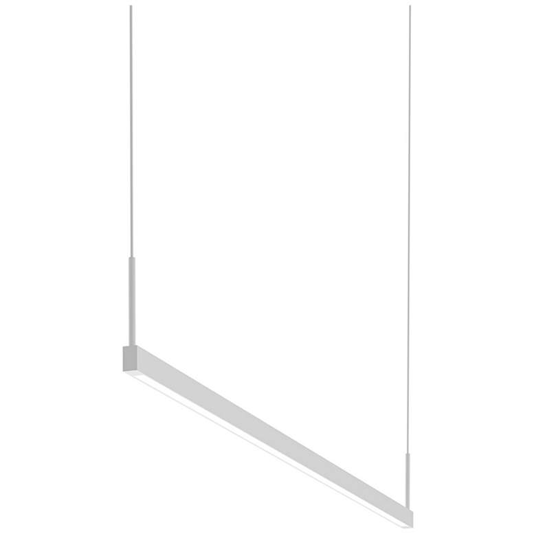 Image 1 Thin.Line 48" Wide Satin White One-Sided 3500K LED Pendant