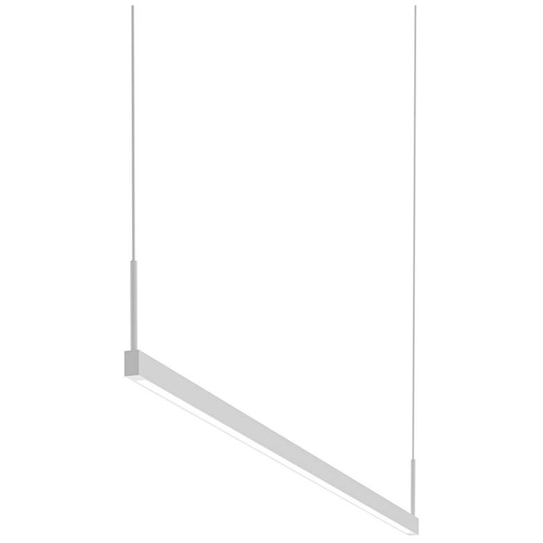Image 1 Thin.Line 48 inch Wide Satin White Two-Sided 3500K LED Pendant