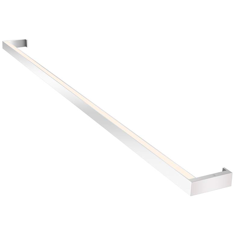 Image 1 Thin-Line 48"W Satin Aluminum One-Sided 2700K LED Bath Light