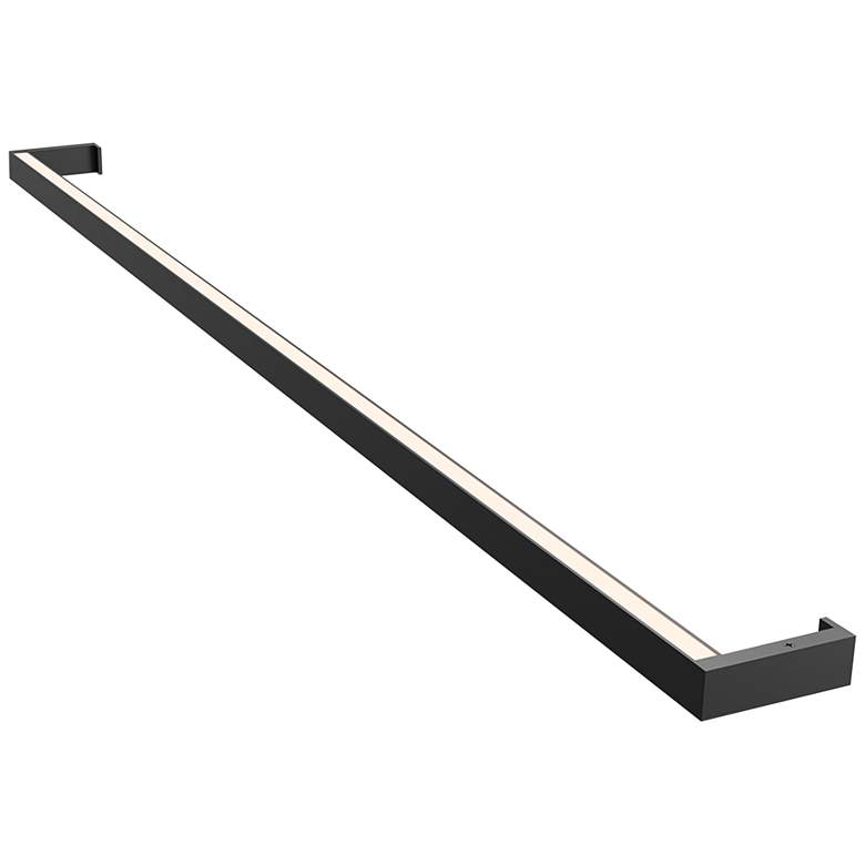 Image 1 Thin-Line 48"W Satin Black Two-Sided 3500K LED Bath Light