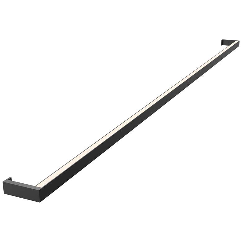 Image 1 Thin-Line 72" Wide 2-Light Satin Black LED Wall Bar