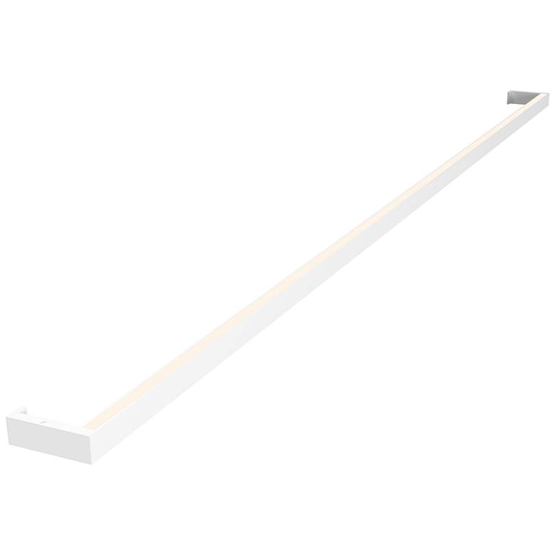 Image 1 Thin-Line 72" Wide 2-Light Satin White LED Wall Bar