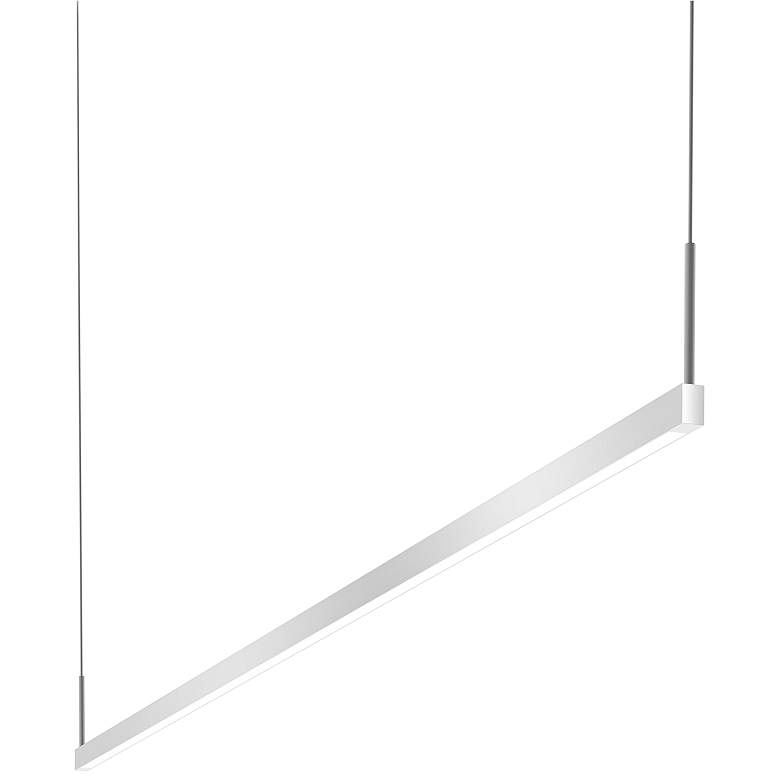 Image 1 Thin-Line 72" Wide Aluminum Two-Side LED Modern Kitchen Island Pendant