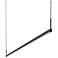 Thin-Line 72" Wide Satin Black LED Linear Pendant Light