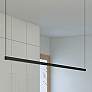 1_Thin-Line 72" Wide Satin Black LED Linear Pendant Light