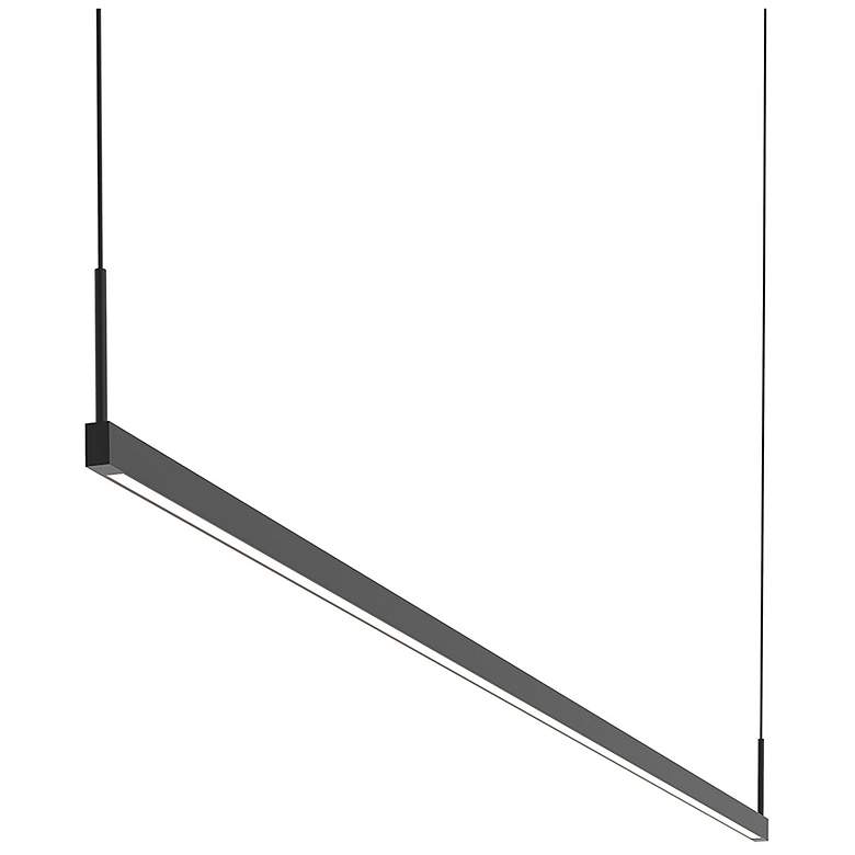 Image 1 Thin.Line 72" Wide Satin Black Two-Sided 3500K LED Pendant