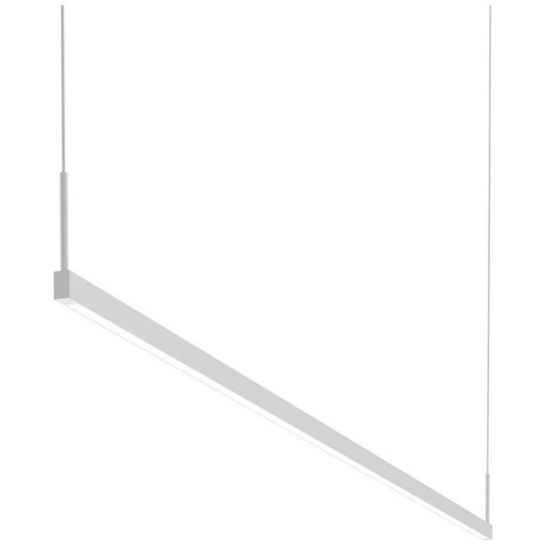 Image 1 Thin.Line 72" Wide Satin White One-Sided LED Pendant