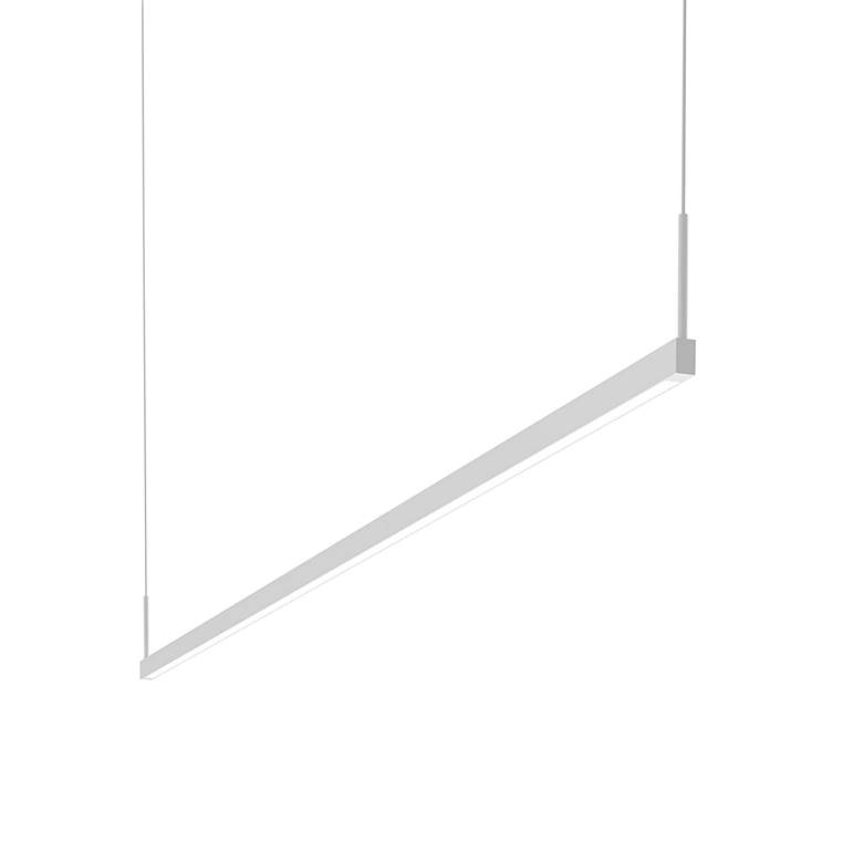 Image 3 Thin.Line 72" Wide Satin White Two-Sided 3500K LED Pendant