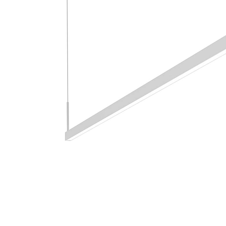 Image 4 Thin.Line 72" Wide Satin White Two-Sided 3500K LED Pendant more views
