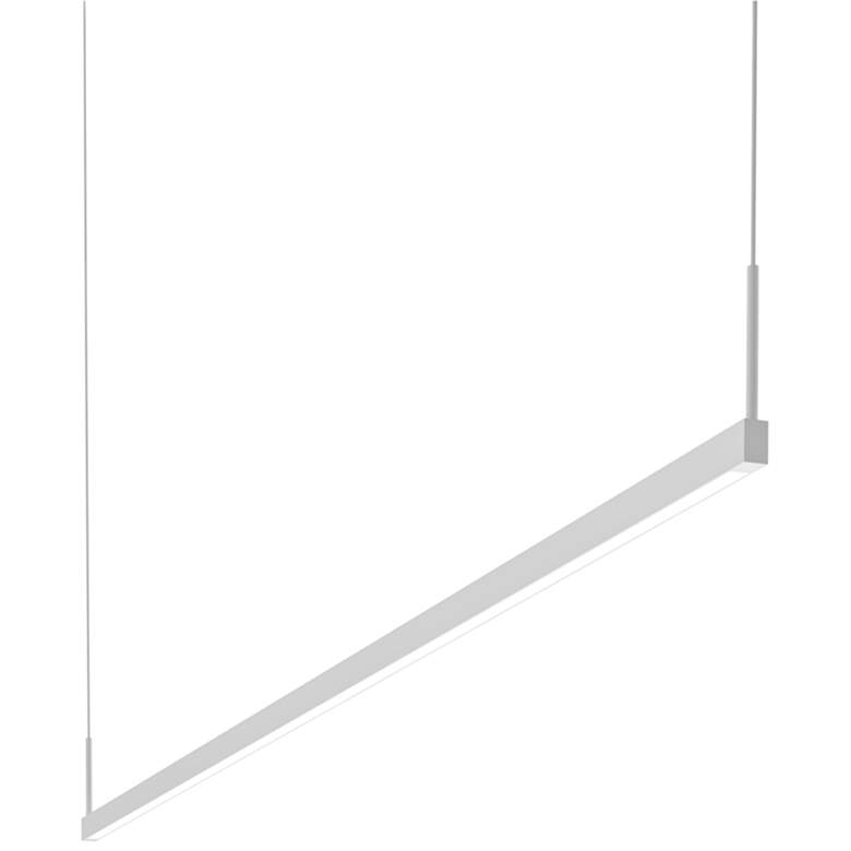 Thin-Line 72&quot;W White Two-Sided LED Kitchen Island Pendant