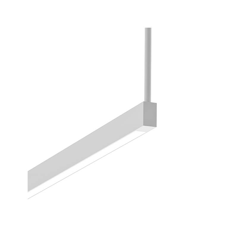 Image 2 Thin-Line 72"W White Two-Sided LED Kitchen Island Pendant more views
