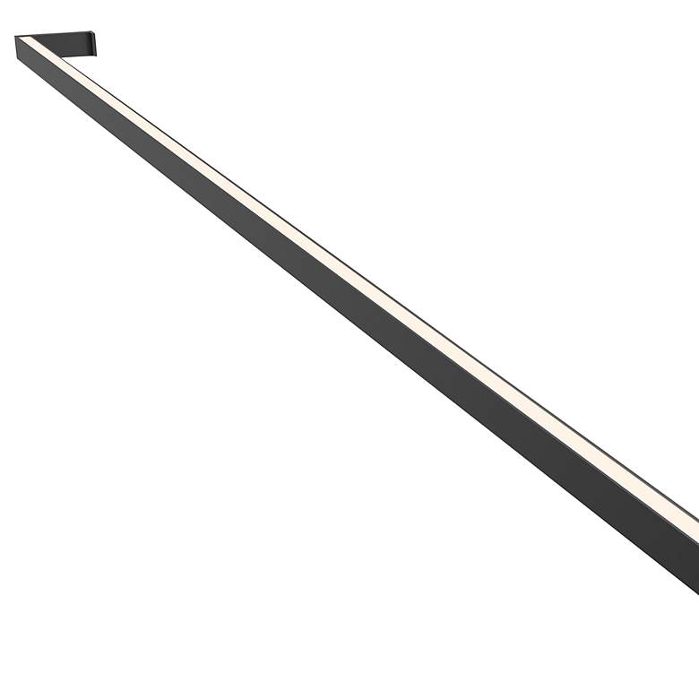 Image 2 Thin-Line 96" Wide Satin Black LED Wall Bar more views