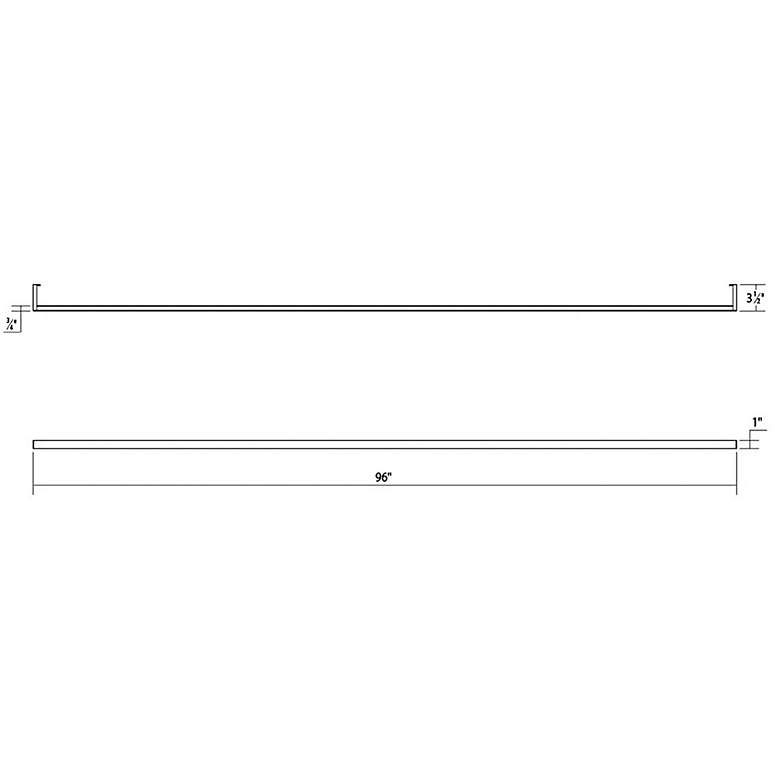 Image 3 Thin-Line 96" Wide Satin Black LED Wall Bar more views