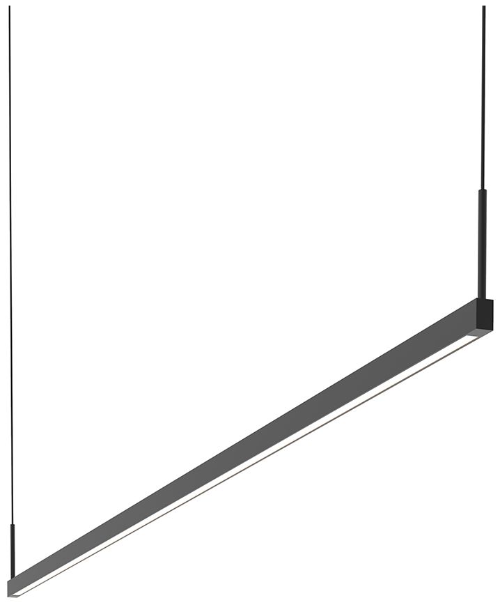 Image 2 Thin-Line One-Sided LED Pendant 6' Satin Black 3000K 240" Cable