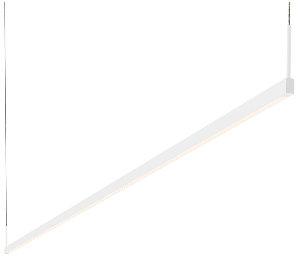 Thin-Line One-Sided LED Pendant 8' Satin White 3000K 240" Cable